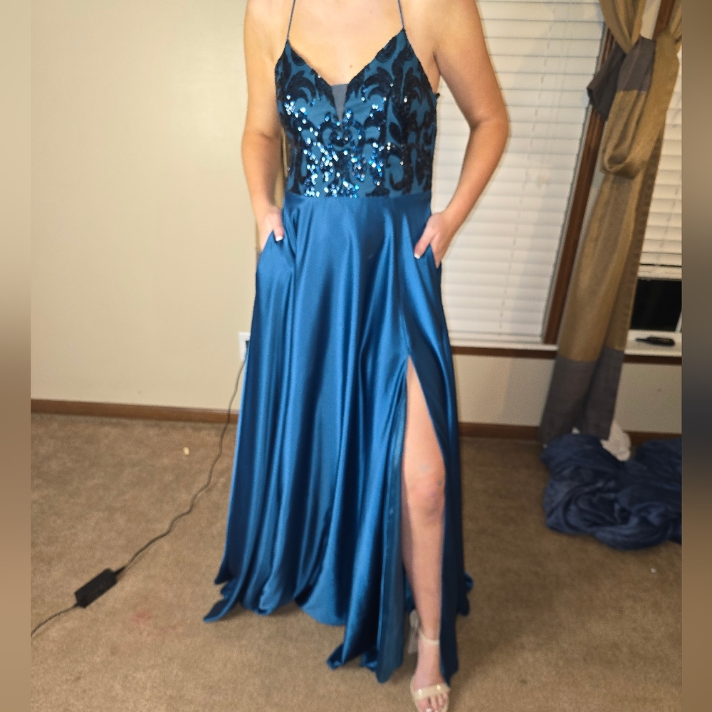 A-line gown with pockets